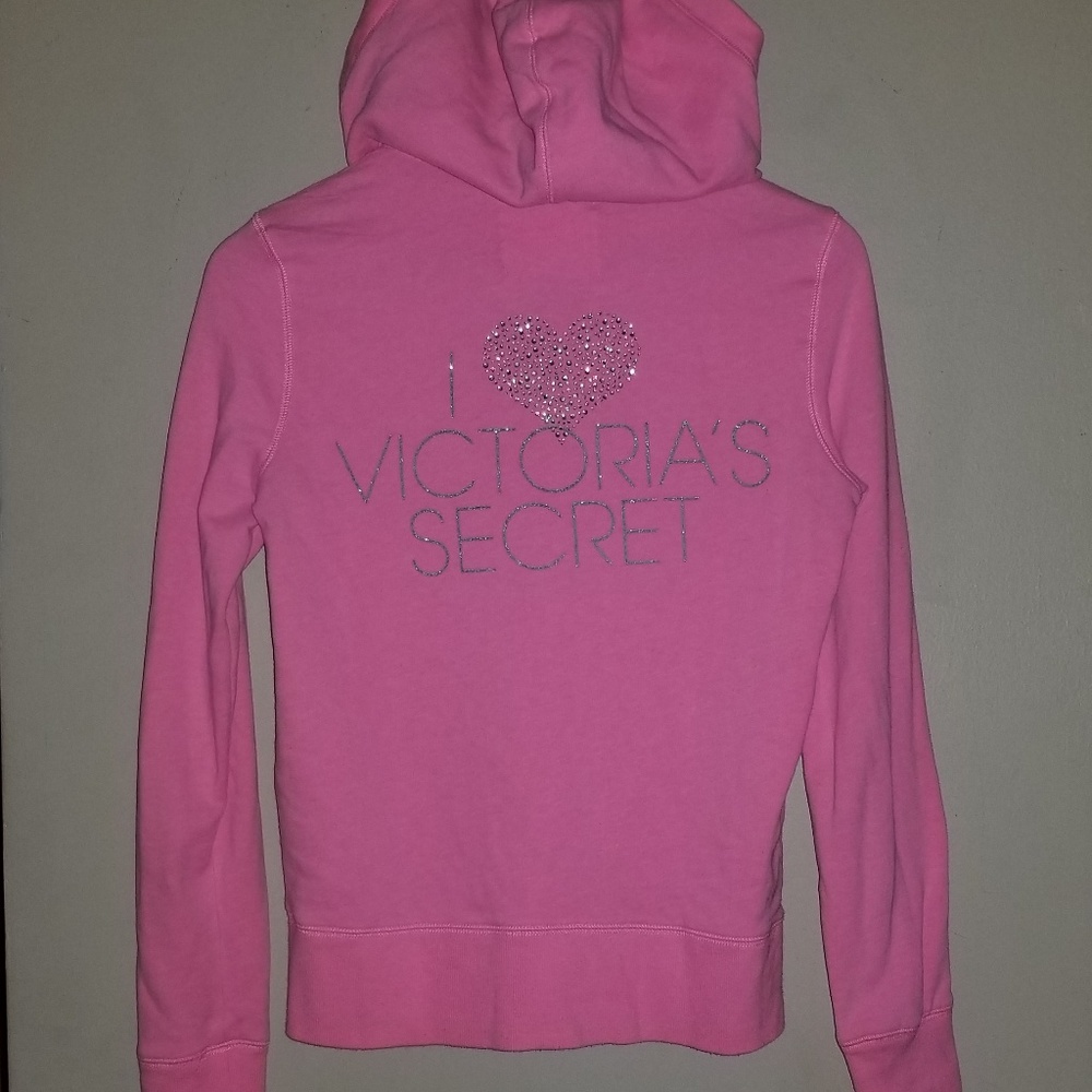 Victoria's Secret supermodel bling zip up hoodie